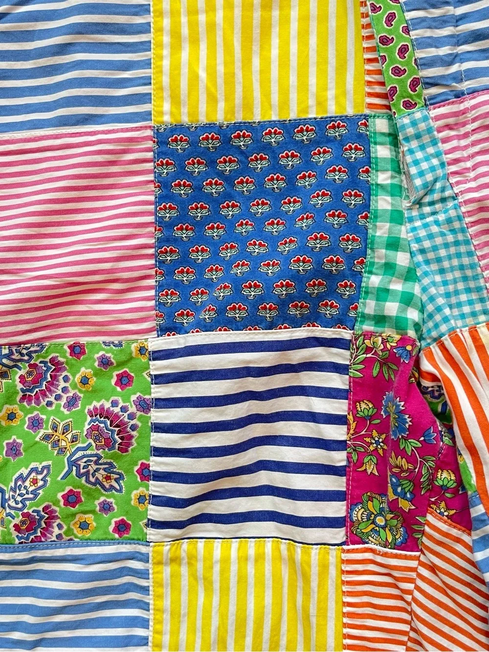 Polo Ralph Lauren Vintage Y2K patchwork colorblock colorful Cotton Shorts 35